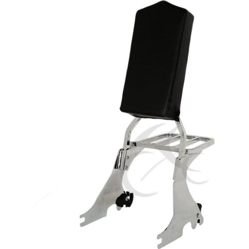 Motorcycle Passenger Backrest Sissy Bar Luggage Rack For Harley Sportster XL 883 1200 2004-2020