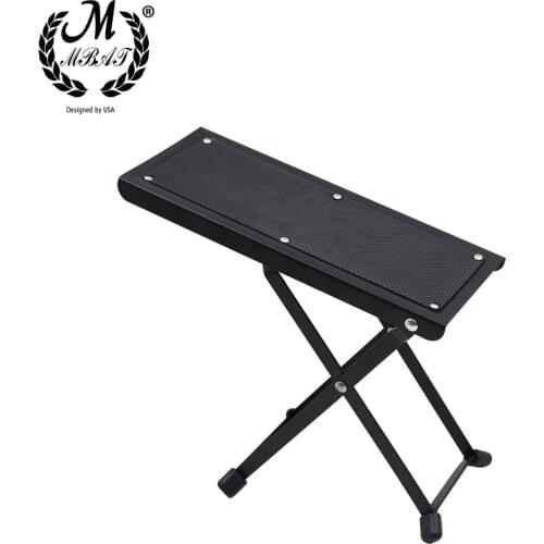 M MBAT Guitar Footrest Pedal Support Utility With Adjustable Height Non-Slip Pads Guitar Neck Rest Support Foot Stool Accessory