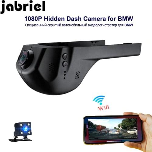 Jabriel 1080P Wifi Hidden car recorder dvr dash cam Rearview camera for bmw 1,2,3,5,7 Series,X1/X3/X5/X6 E46 E90 F30 E39 E60 F10