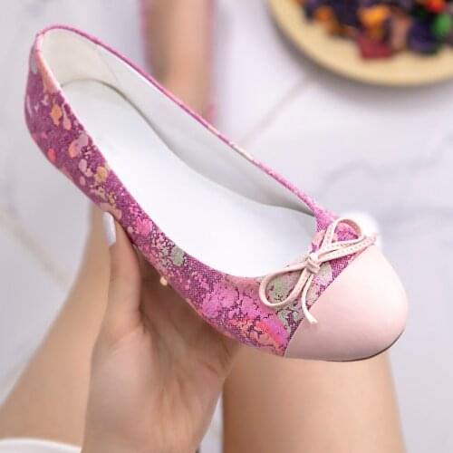Tonar Lela Pink Bow Ballerina Women Shoes Spring Summer New Season Casual Cool Casual Style Elegant Summer