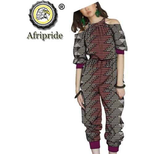 2020 African Clothing for Women Jumpsuit Print Wax Romper Dashiki Clothes Ankara Playsuits Rompers Party AFRIPRIDE S1929007