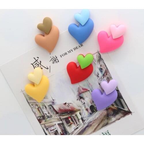 25mm fridge magnet heart shape kid like colorful whiteboard photo paste message fixer home decoration magnetic sticker
