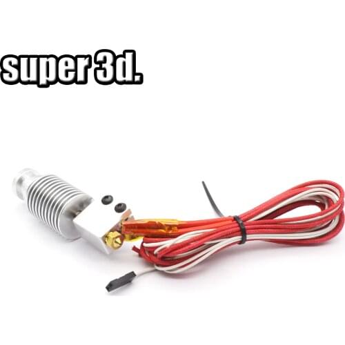 3D Printer All metal Volcano J-head Hotend Wade Short distance Extruder+12V Thermistor + Aluminum Heat Block 0.6mm NZ for 1.75mm