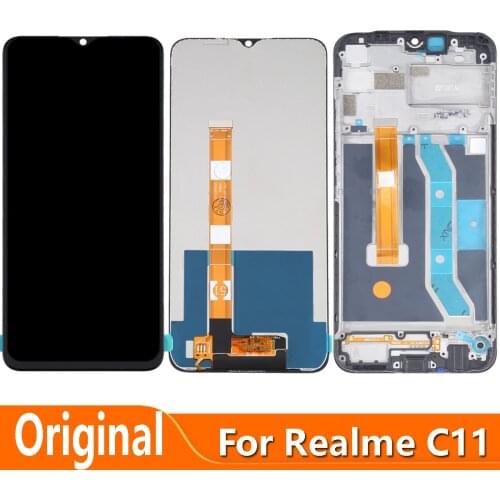 6.5" For Realme C11 2020 RMX2185 LCD Display Touch Digitizer Screen With Frame Replacement