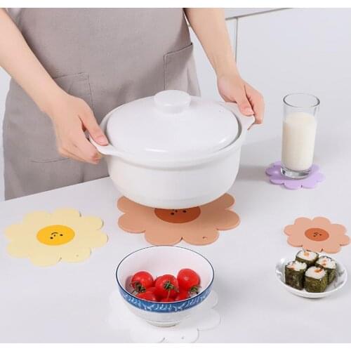 7pcs/set Cute Coaster Fruit Shape Silicone Cup Pad Non Slip Bowl Mat Heat Insulation Cup Pad Coaster Hot Drink Holder Placemat