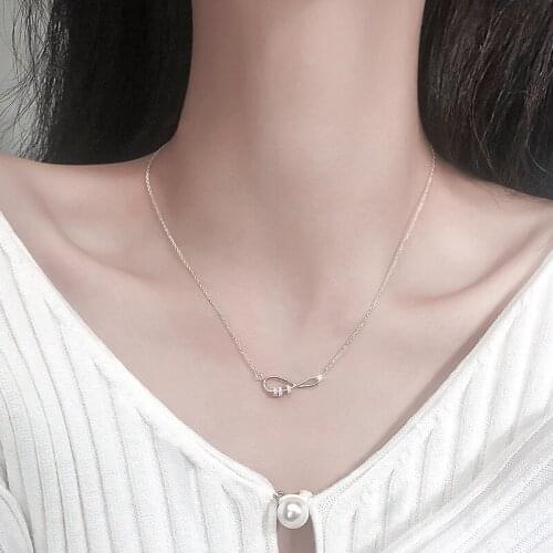 925 sterling silver necklace with new bohemian irregular colorful letter twist gold clavicle chain for female party gift