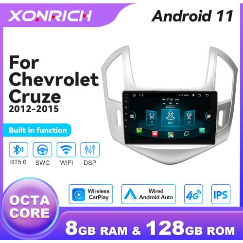 DSP Android 10.0 AI Voice Control Car Radio Multimedia Player For Chevrolet Cruze 2012-2015 GPS No 2din Dvd Carplay Wifi 4G+128G