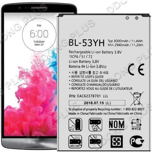 BL-53YH Battery For LG G3 D852 D855 F400 Battery EAC62378701 Replacement Repair Part