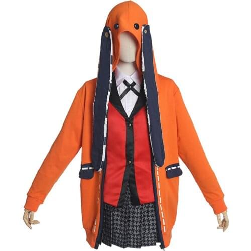 Brdwn Kakegurui Compulsive Gambler Womens Yomoduki Runa Cosplay Costume School Uniform Suit
