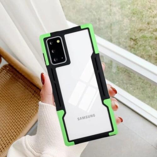 Funda Case for Samsung Galaxy S21 Ultra Note 20 A12 A32 A52 A51 A71 Color Contrast Transparent Coque Anti-fall Phone Case Cover