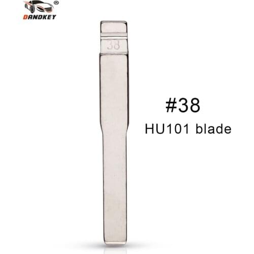 Dandkey 10pcs/lot No.38 Metal Blank Flip KD VVDI JMD Remote Key Blade Type #38 HU101FH For Changan For Ford Focus Mondeo Cmax