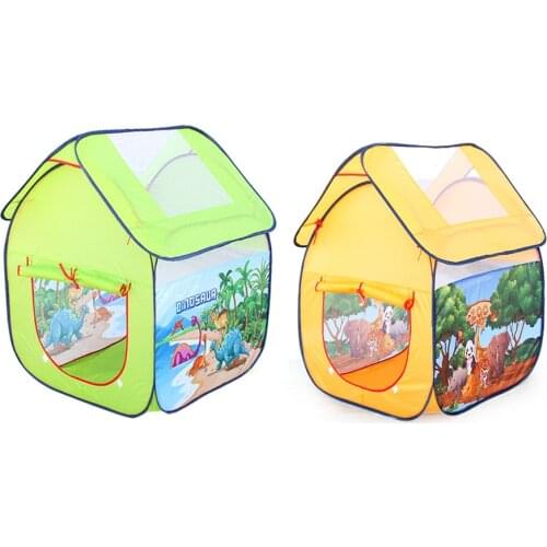 Childrens Tent Indoor Outdoor Play House Ocean Ball Pool Detachable Folding Cartoon Animal Ocean Dinosaur Baby Tent Toy