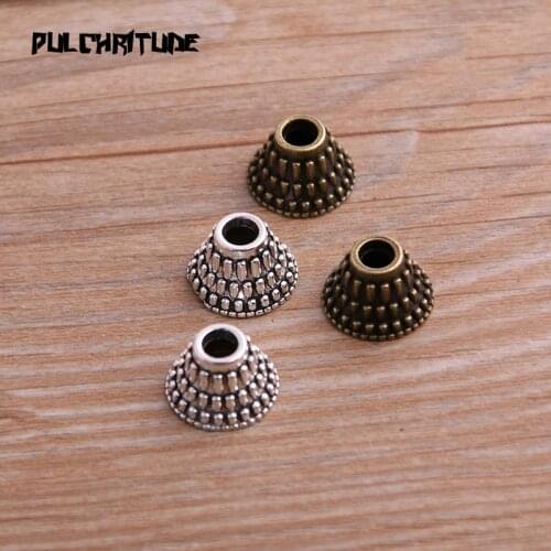10pcs 9*14*14mm Two Color Receptacle Hollow Flower Oval DIY Spaced Jewelry Accessories Charms For Jewelry Making