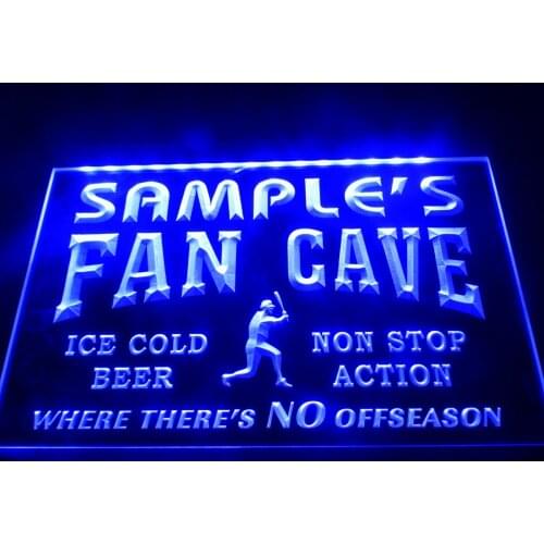 DZ063- Name Personalized Custom Baseball Fan Cave Man Room Bar Beer Neon Sign hang sign home decor crafts
