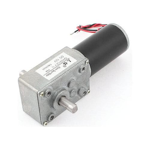 GW31ZY DC 12V 14RPM 8mmx13mm Double Shaft Worm Geared Motor
