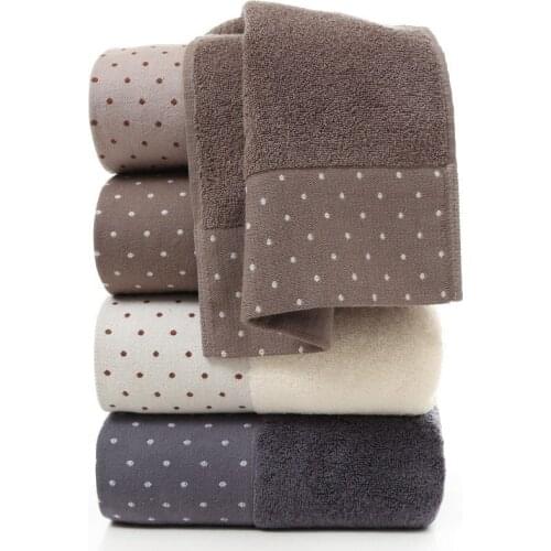 Cotton Bath Towel Set For Bathroom Hand Face Towels For Adult White Brown Grey Terry Washcloth Travel Sport Towel