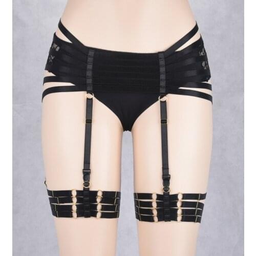 JLX.HARNESS Body Harness Lingerie, Body Harness Panties, Burlesque Lingerie, Black Harness, Exotic Dancewear, Fetish Wear P0182