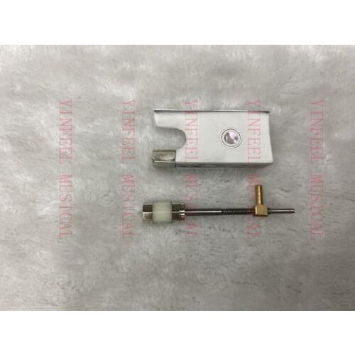 Quality Set New 4/4 Violin Frog Fiddle Frog Full Size Violin Frog White Nickel Silver Violin Bow Parts