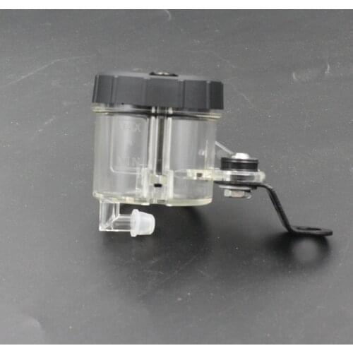 Motorcycle Clear Brake Clutch Master Cylinder Fluid Reservoir Oil Tank Cap With Bracket Universal ATV Cruiser Chopper Cafe Racer