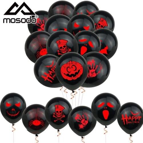 Latex Balloon Halloween Party Decoration Outdoor Men Balloons Ghost Indoor Bat Pumpkin Witch Balloon Background Wall Reception
