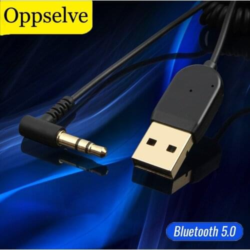 USB Bluetooth Adapter Dongle Cable For Car 3.5mm Jack Aux Bluetooth 5.0 Receiver Speaker Headphones Audio Music Transmitter