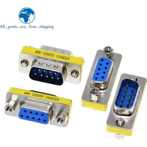 DB9 9Pin Male to Male/Female to Female/Male to Female Mini Gender Changer Adapter RS232 Serial plug Com Connector