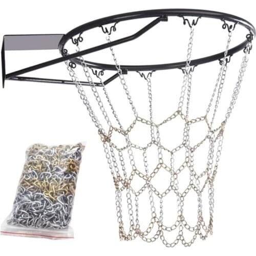 Outdoor Galvanized Steel Chain Net Durable Basketball Target Net Basketball Classic Sport Steel Chain Basketball Net