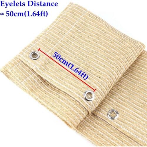 Customize Pretty Beige Thicken Privacy Nets Anti-UV Sunshade Net Villa Balcony Safety Fence Net Sun Shade Sails 7 Years Life