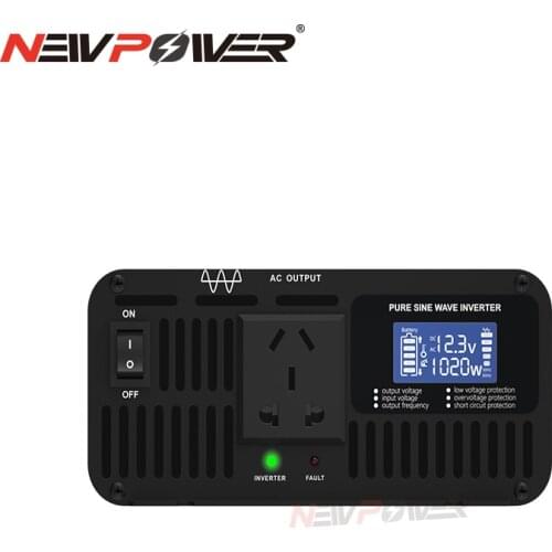 12V 24V 36V 48V 60V 72V DC to 100V 110V 120V 220V 230V 240VAC Pure Sine Wave Inverter LCD 1000W Converter Power Supply