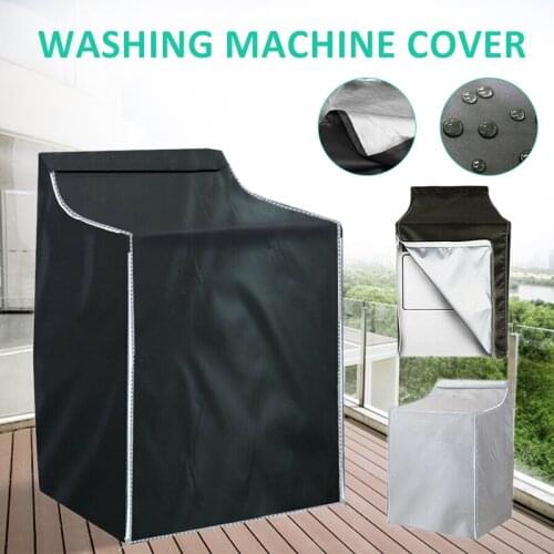 Washing Machine Laundry Dryer Cover Dustproof Waterproof Sunscreen Wear-resistant Cover Laundry Silver Coating Dustproof Cover