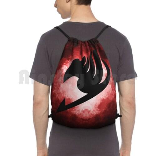 Fairy Tail-Logo Backpack Drawstring Bag Riding Climbing Gym Bag Fairy Tail Logo Fairy Tail Logo Fairy Tail Natsu Lucy Erza
