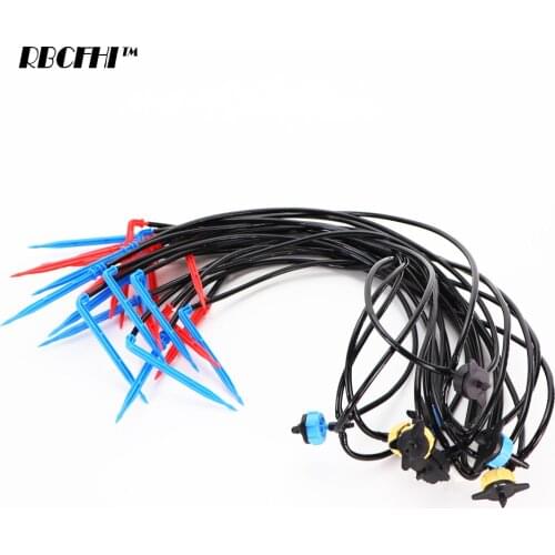 RBCFHI Garden 3/5mm 2/4/8L/H Straight Elbow Arrow Drop Irrigation System 2/4-Way Watering Fixed Flow Emitter Dripper Sprinkler