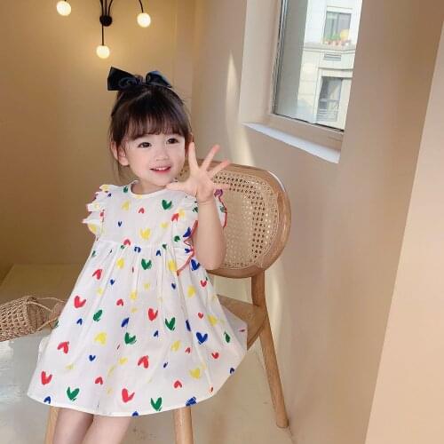 Sukienka Dziewczynka Summer New Girl Dress Children 2021 Lovely Princess Kids Dresses Fashion Baby