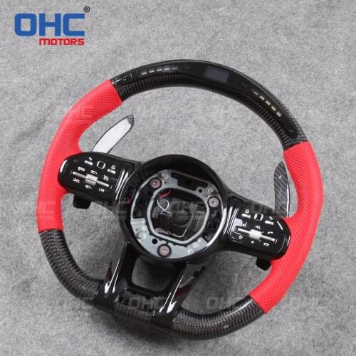 LED Steering Wheel compatible for C43 C63 E53 E63 S63 GT GT63 GT R GLC63 CLC43 GLE43 GLE63 G63 A45