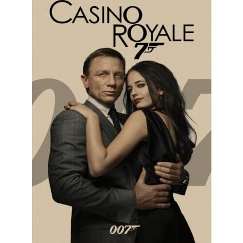 Retro poster decoration, movie poster < 007 Casino Royale > Family bedroom wall sticker