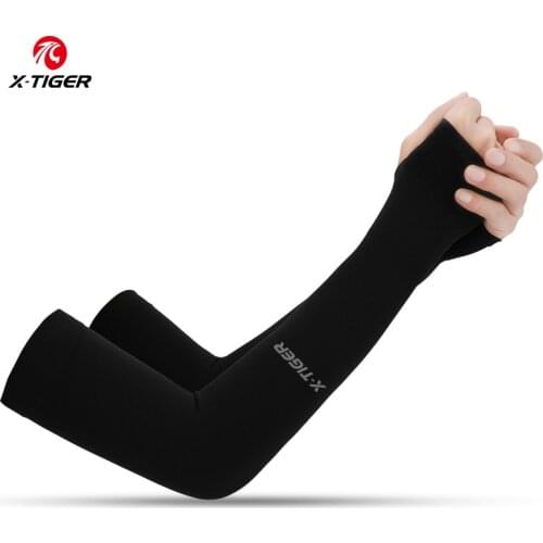 X-TIGER Arm Sleeves Sports Cycling Running Fishing UV Sun Protection Ice Fabric Arm Sleeves Outdoor Unisex Sunscreen Bands
