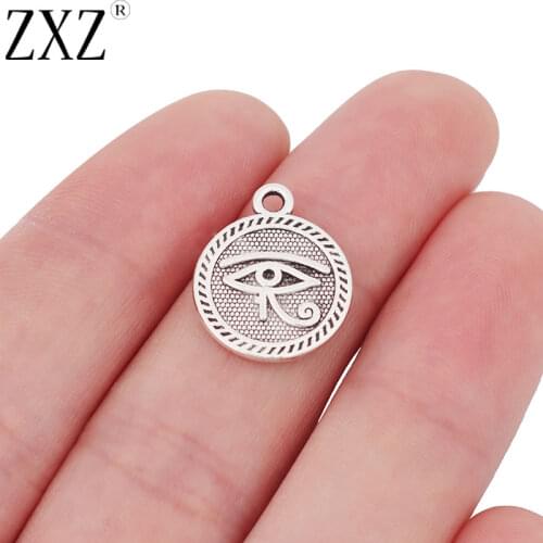 ZXZ 20pcs Eye Of Horus Egyptian Pagan Wiccan Symbol Charms Pendants Beads for Necklace Bracelet Jewelry Making