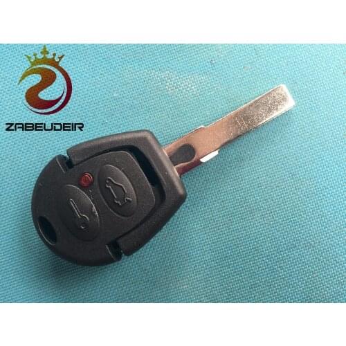 1pcs New Replacement Key Case For vw Passat Polo Golf Sharan Bora 2 Buttons Remote FOB Shell Case uncut blade keyless