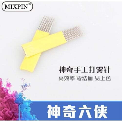 10 PCS Details about 3D Permanent Makeup Eyebrow Tattoo Needles Microblading 6 x 3 18 Pins Round Blades