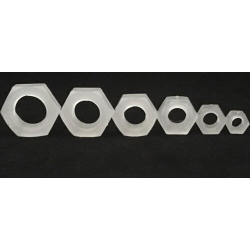 10Pcs M6-M16 Plastic Hexagon Nut Thread Connector