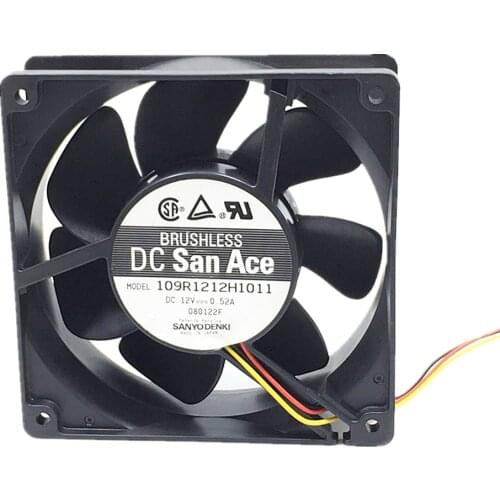 2pcs/lot 109R1212H1011 Server Square Fan 12038 120mm 120X120X38mm DC12V 0.52A Server Cooling Fan