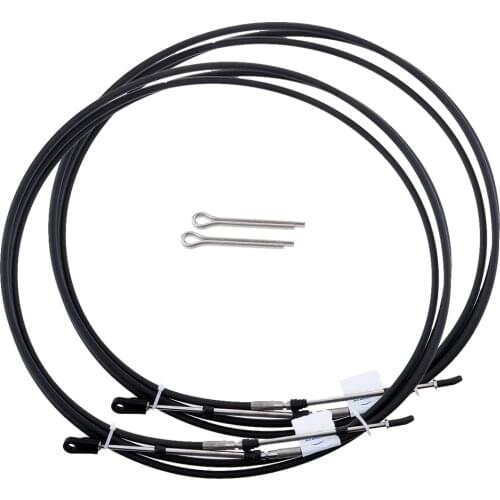 2pcs 12FT Boat Throttle Cable for Yamaha Outboards Throttle Shift Control Cable for Marine Boat Motor Control Cable