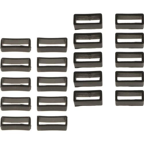 20x Watch Strap Hoop Loop PVC Silicone Rubber Buckle Retainer Holder 20/22mm