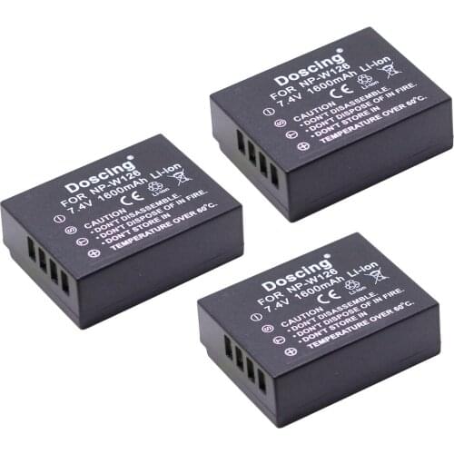 3x 1600mAh NP-W126 NP W126 Camera Battery For Fuji X100F XT20 XPro1 Pro2 XE1 XE2 XA1 XA2 XT2 XT10 XM1 XM2 XT1 HS33 30 35 50