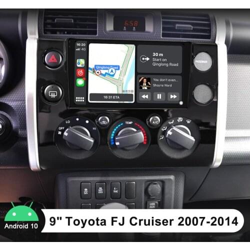 Car Radio Autoradio Stereo 9 Inch Head Unit Central Multimedia 1Din Apple Carplay & Android Auto For Toyota FJ Cruiser 2007-2014