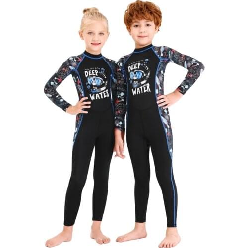 Kids Girls Boys Diving Suit Wetsuit Children For Keep Warm One-piece Long Sleeves UV Protection Swimwear 2020