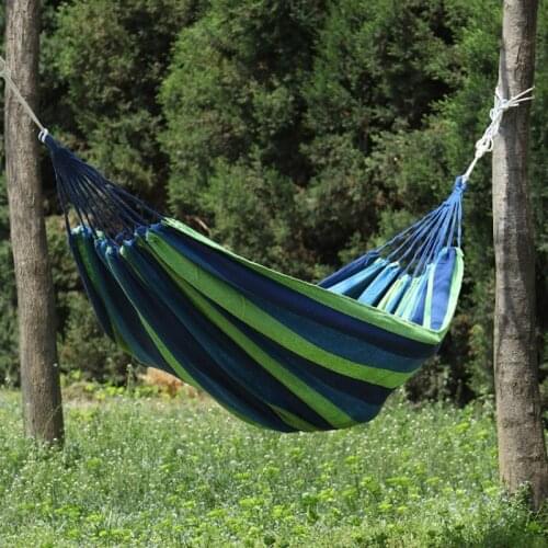 Leisure Hammocks Collapsible Canvas Hammocks Ultralight Camping Folding Hammock Bed With Storage Bags