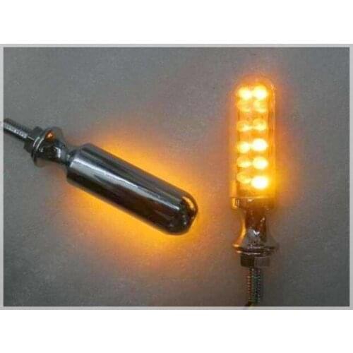 CHROME BILLET LED TURN SIGNALS for Harley Softail Dyna Cruiser Chopper Custom