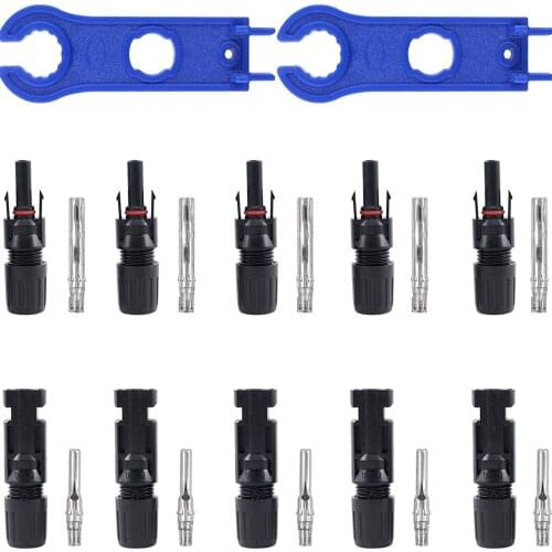 Solar Connector Set Connectors Wrench Tool Metal Disassembly PP Assembly TPR Mounted Electrical Cable Panels