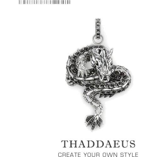 Pendant Dragon Black,2019 Brand Fashion Jewelry Europe 925 Sterling Silver Bijoux Necklace Accessories Gift For Woman & Men